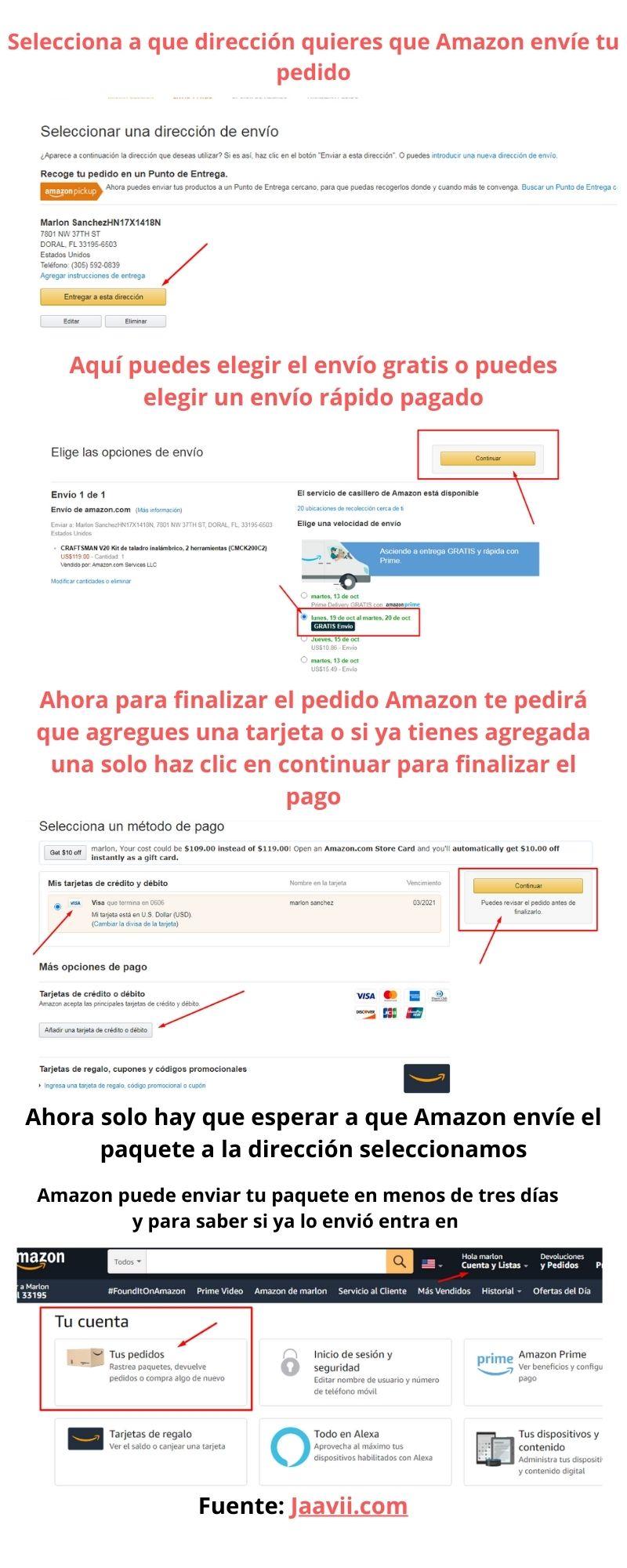 ejemplo comprando en amazon